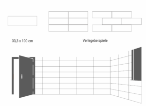 33,3x100 cm Größentabelle